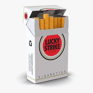 3d 3ds opened cigarettes pack lucky