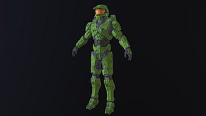HALO MASTER CHIEF low-poly PBR 3D model