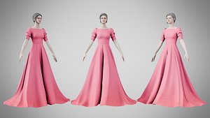 3D Dress 50 Brink Pink model