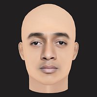 Low Poly Nipsey Hussle Rapper Head