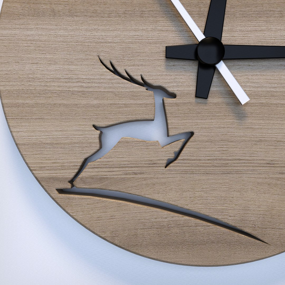 3D Model Deer Clock - TurboSquid 1988253