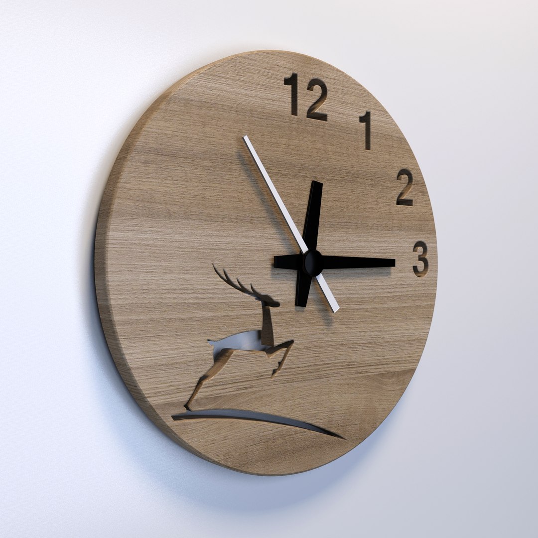 3D Model Deer Clock - TurboSquid 1988253