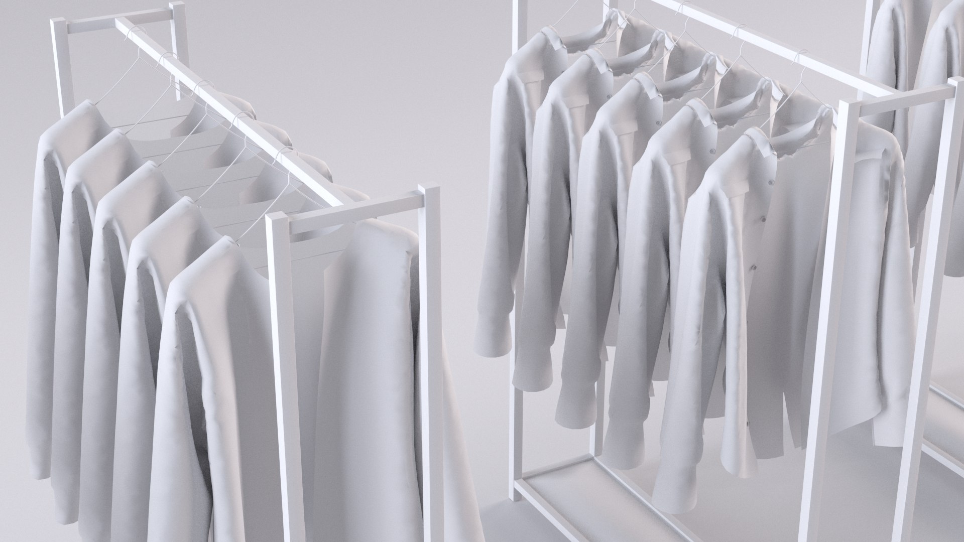 Unisex Shirts Rack 5 3D Model - TurboSquid 1650595