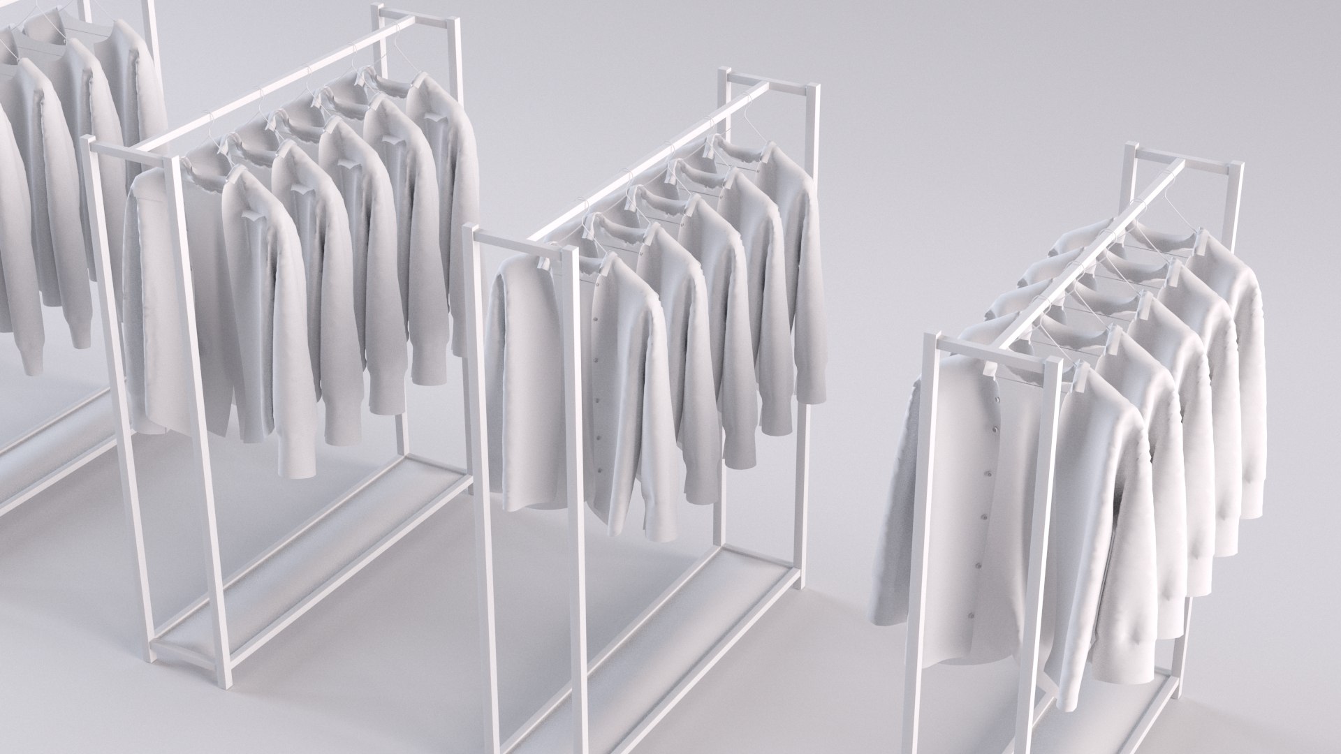 Unisex Shirts Rack 5 3D Model - TurboSquid 1650595