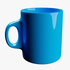 3D model cup aquablue
