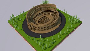 3D italy rome colosseum