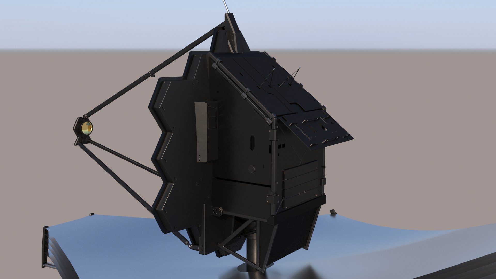 james webb space telescope 3D https://p.turbosquid.com/ts-thumb/VS/w8hRYK/N2/2v/jpg/1643964030/1920x1080/fit_q87/ebafc847b6ce410adccc77a733eabc59ec9bcdc8/2v.jpg