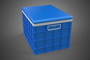 SEAFOOD FISH CRAB FRESH BLUE PLASTIC BOX CRATE CONTAINER STORAGE