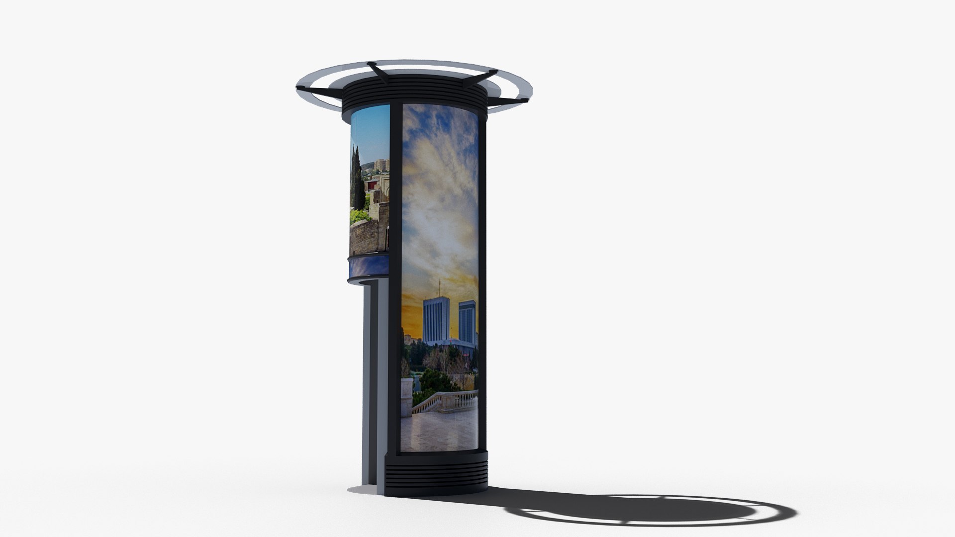 Advertising column Street billboard 3D model - TurboSquid 1753431