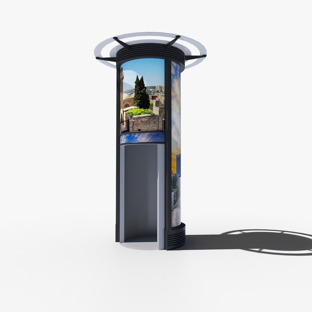 Advertising column Street billboard 3D model - TurboSquid 1753431
