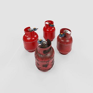 Gas Tank 20 Pound multi wear Corona - Vray - Blender 3D model
