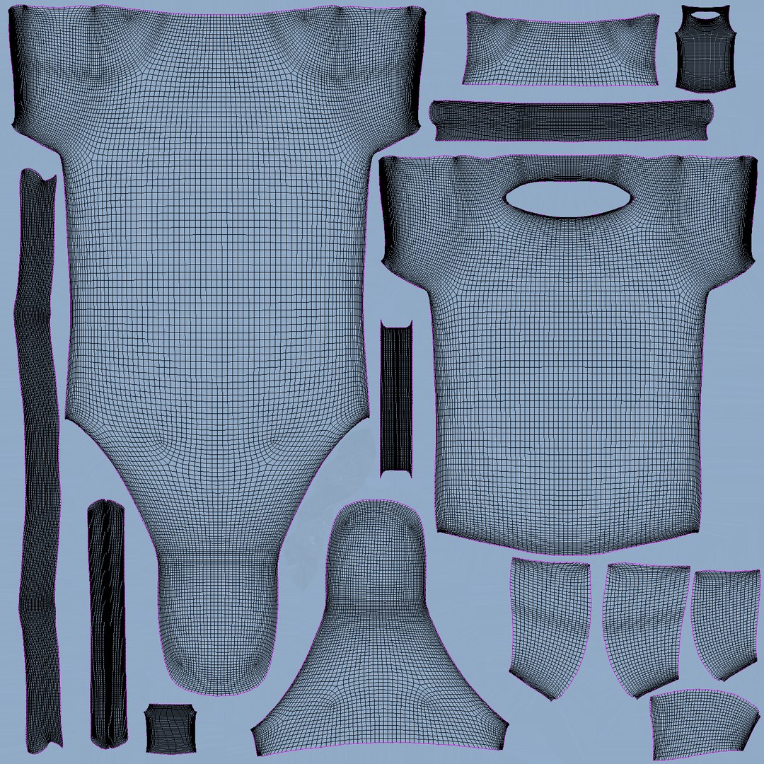 3d Onesie Blue - Model