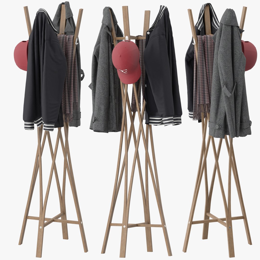 3D Coat Rack Tra Model - TurboSquid 1779307