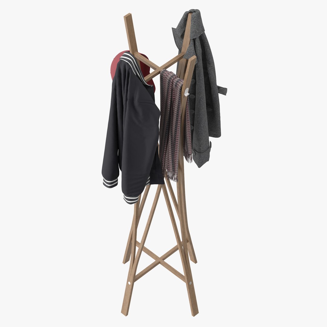 3D Coat Rack Tra Model - TurboSquid 1779307