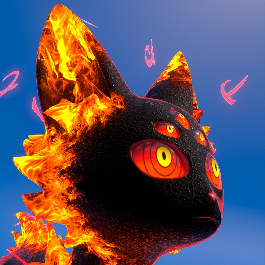 3D Volcano Cat - TurboSquid 2288507