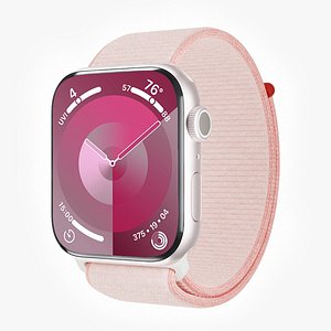 3D Apple Watch Series 9 Sport Loop Light Pink Color