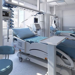 3D medical patient room