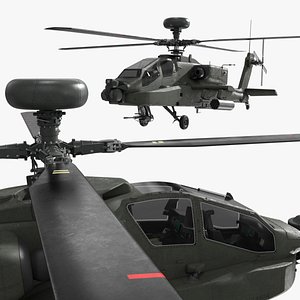 Attack Helicopter AH-64D Apache
