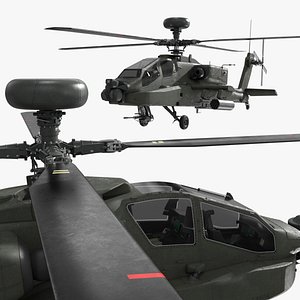 Attack Helicopter AH-64D Apache