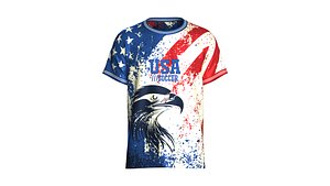 Men USA Flag Sublimation Eagle Soccer Jersey 3D model