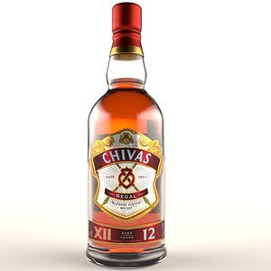 3D model Chivas Scotch Whisky Alcohol Bottle