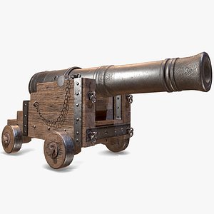 3D pbr war cannon