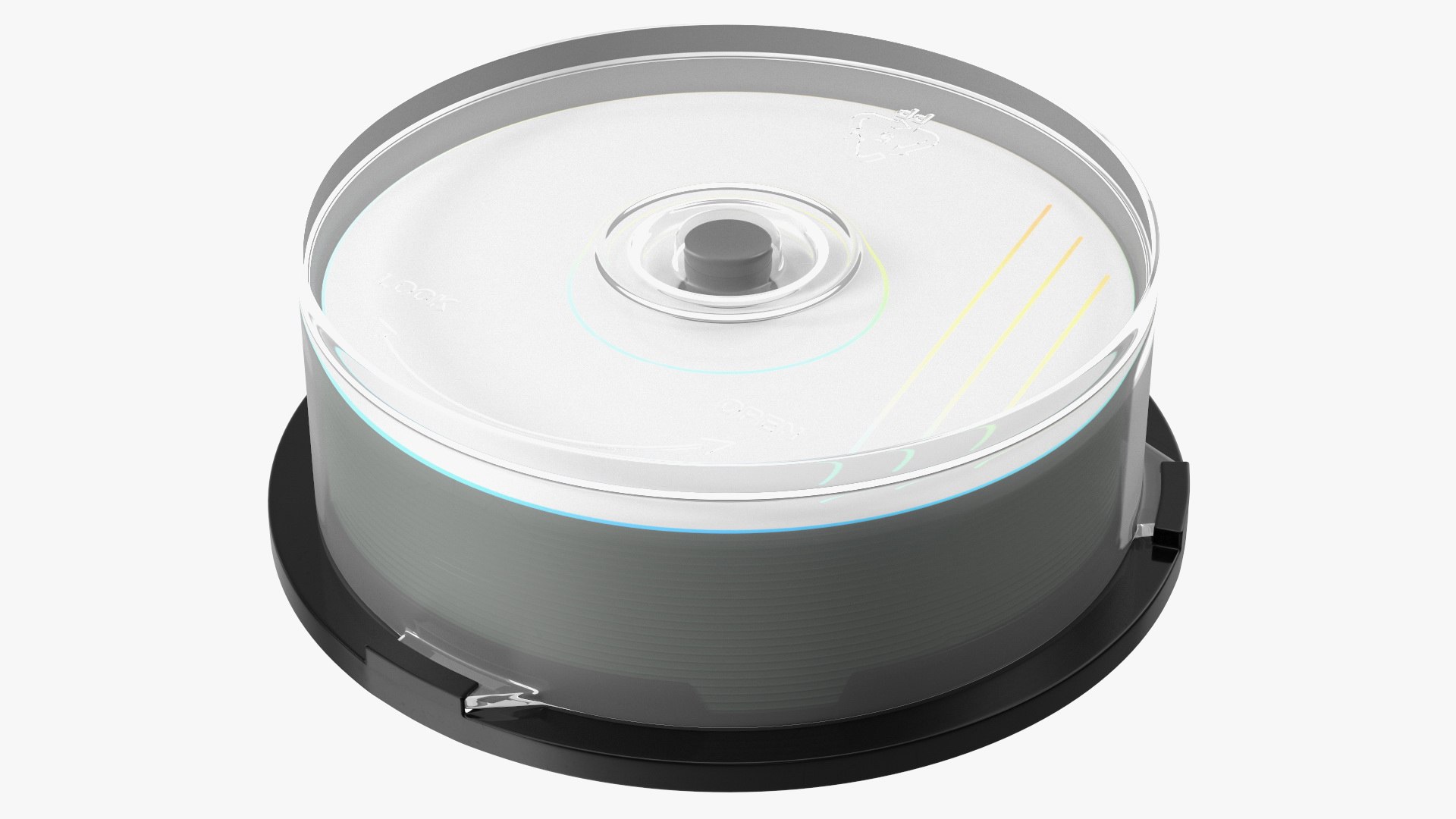 CD DVD Bluray Discs Storage Cakebox Collection 3D model preview