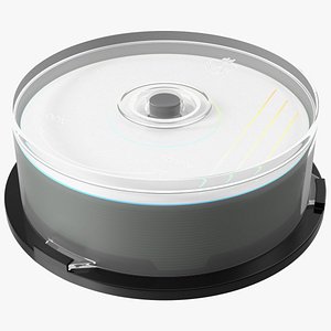 Plastic Cake Box with 25 Discs 3D