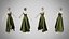 Robe 28 en velours vert olive avec motif