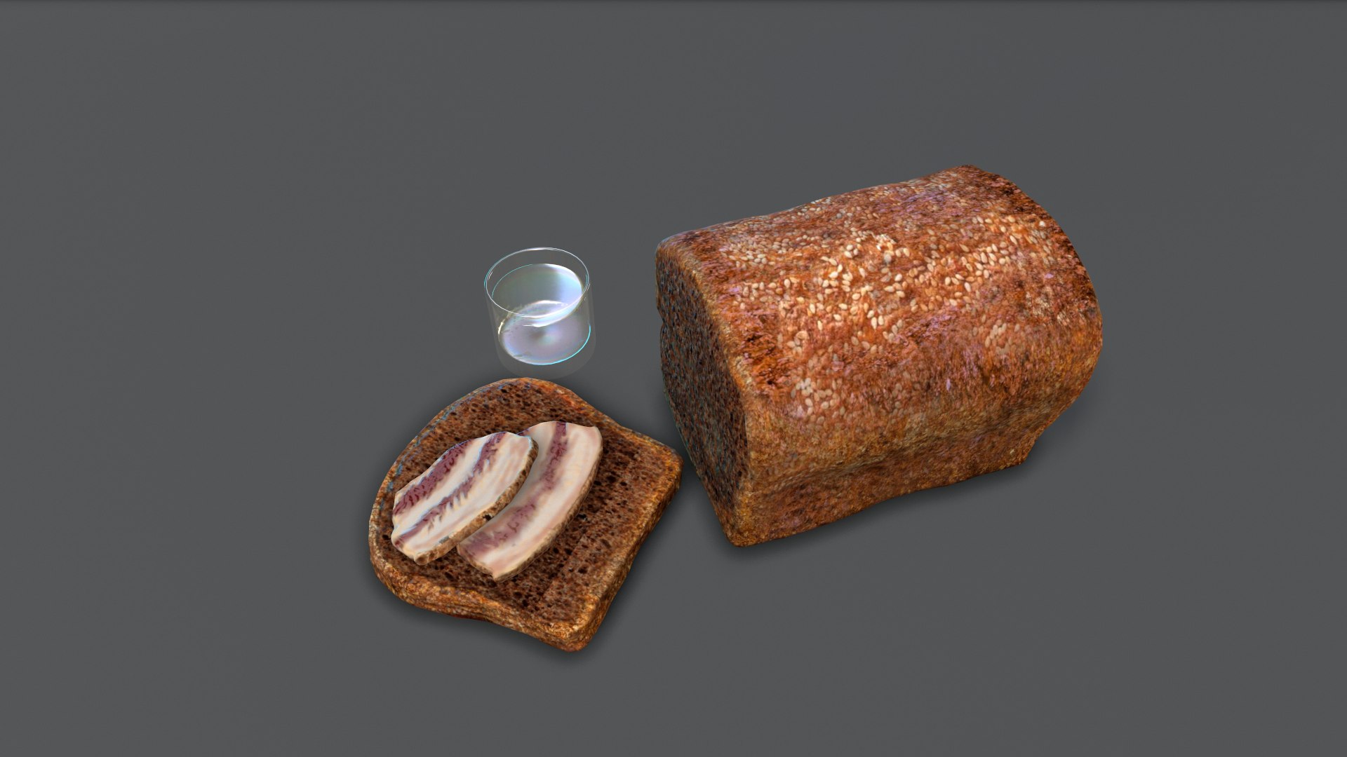 3D Slavic Bread Bacon - TurboSquid 1308144