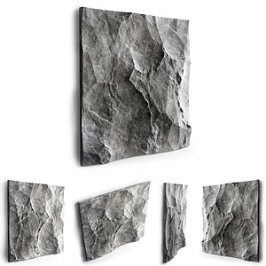 decorative stone wall 3D model