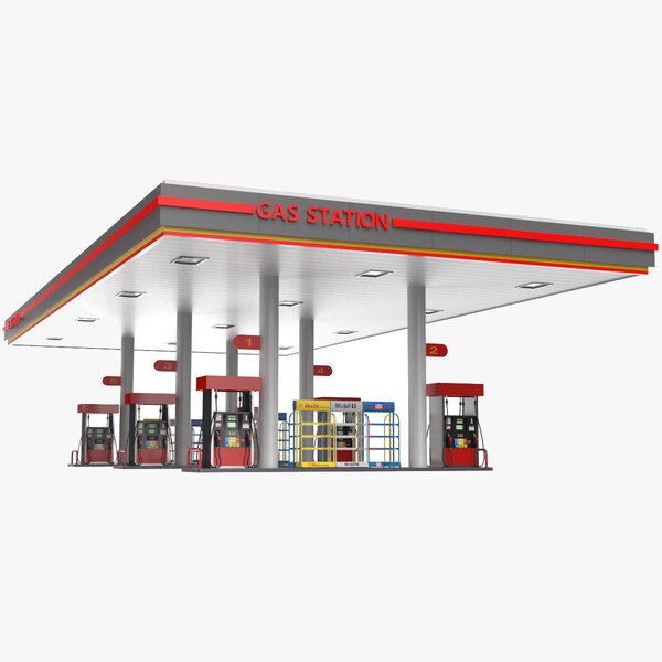 3D Gas Station Canopy model
