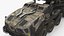 Cinema 4D 用にダーティリグされた SF 軍用輸送車両