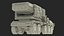 Cinema 4D 用にダーティリグされた SF 軍用輸送車両