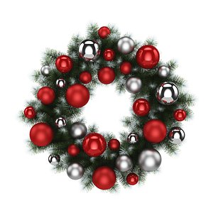 3d wreath christmas model