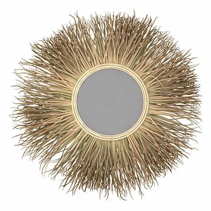 Bazar Bizar GRASS MIRROR Round wall mounted rattan mirror