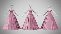 Dress 48 Dusty Rose Velvet With Design