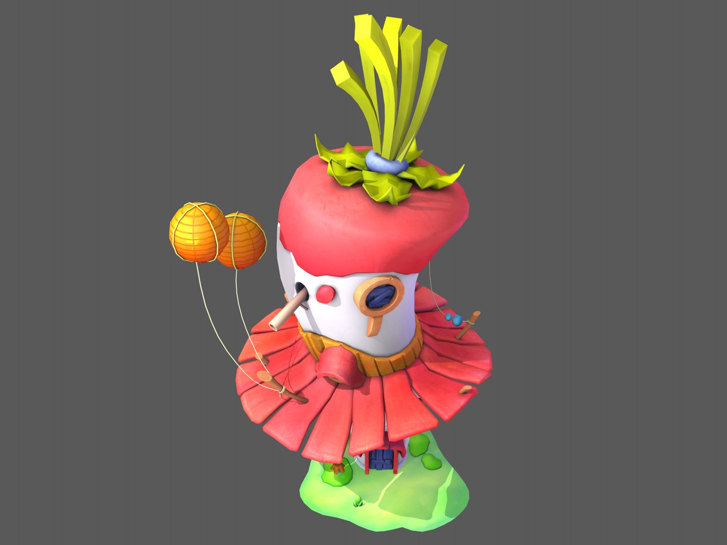 Carrot House 3D TurboSquid 1561187