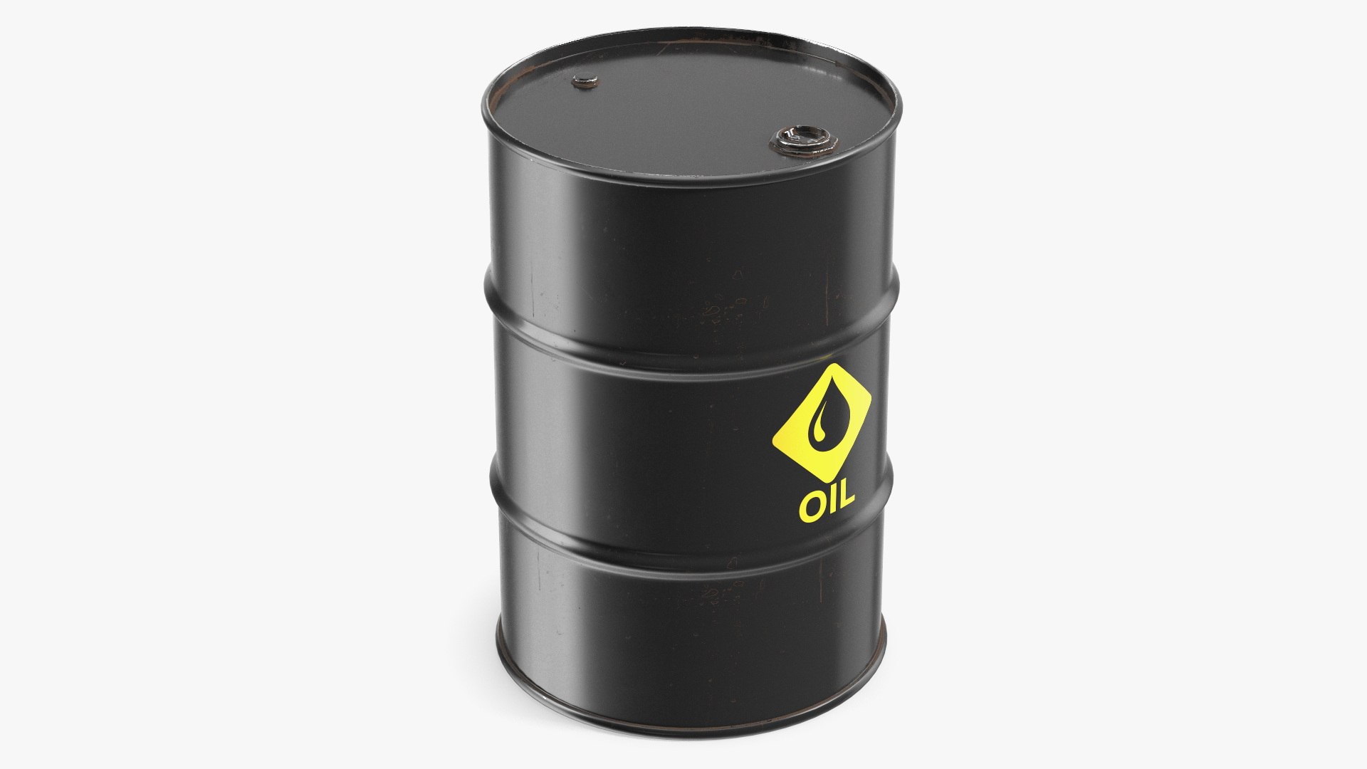 Oil Storage Steel Barrel Black 3D model preview