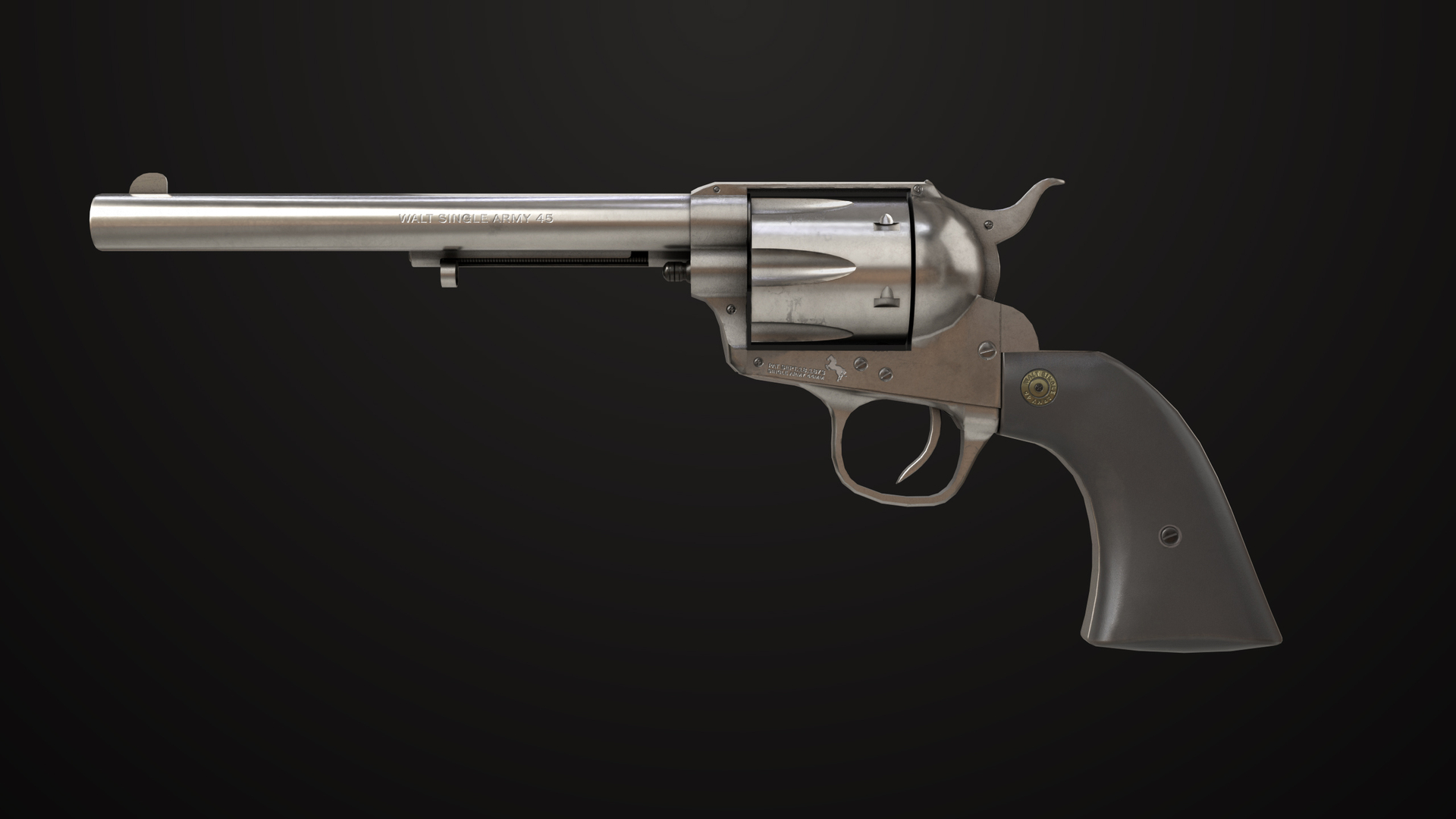 3D 7 Silver Revolvers Collection All PBR Unity UE Textures Included ...