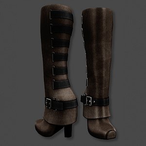 boots brown 3D