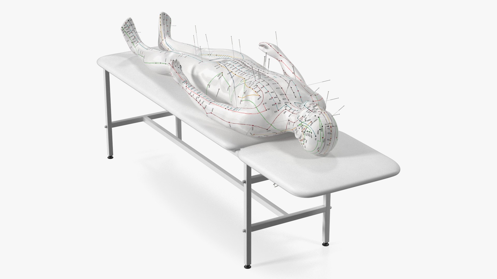 Male Acupuncture Mannequin on the Couch 3D model preview