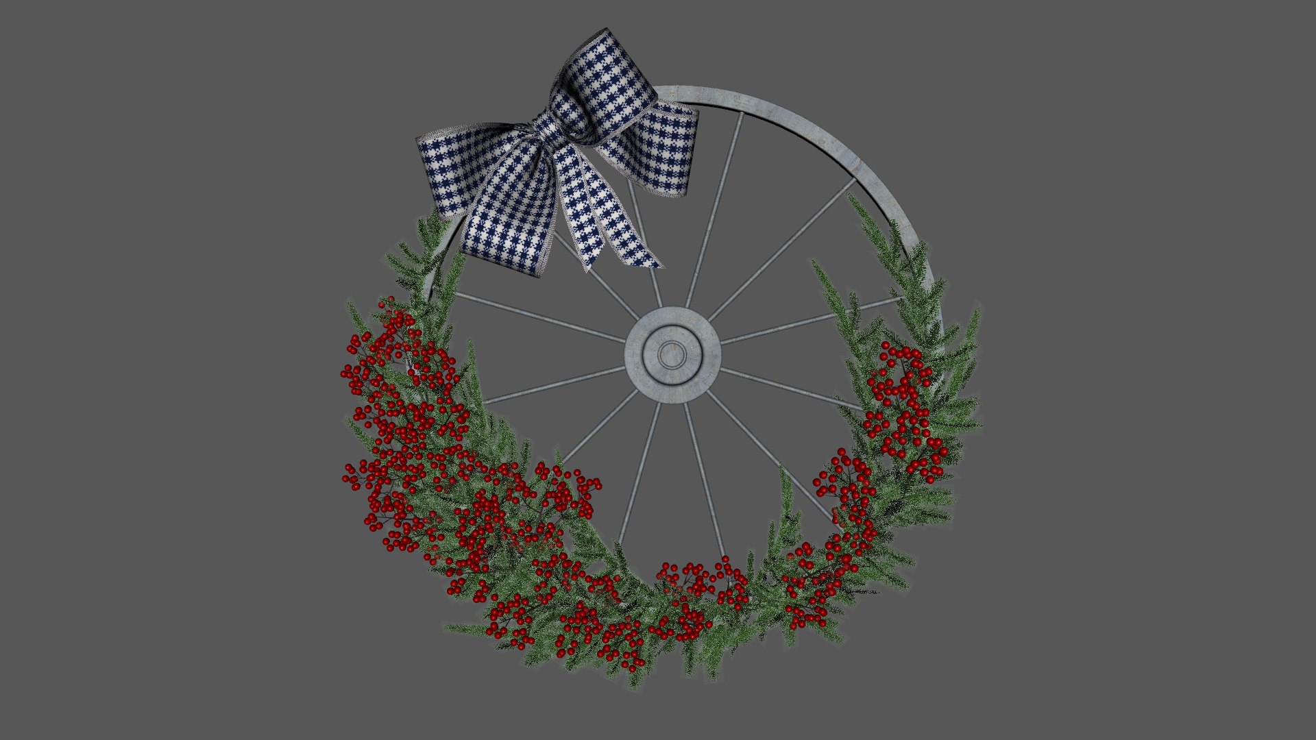 3D Model Wreath For Christmas - TurboSquid 2321438