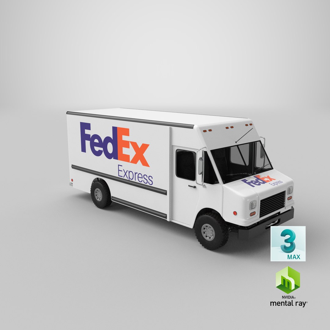 3D Fedex Truck Model TurboSquid 1314676