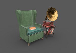 gramophone arm chair model