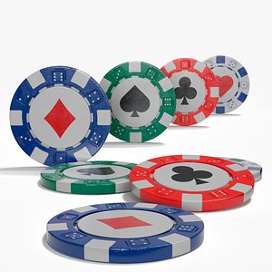 Poker Chip with Cards Symbol