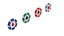 Fiches da poker con simbolo delle carte
