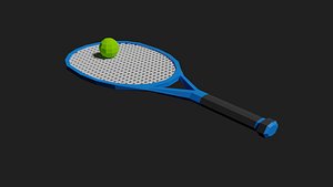 Lowpoly Tennis Racquet model