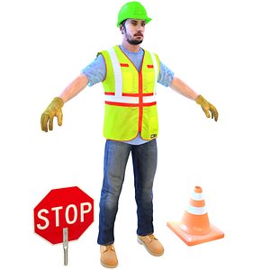 man worker 3D model
