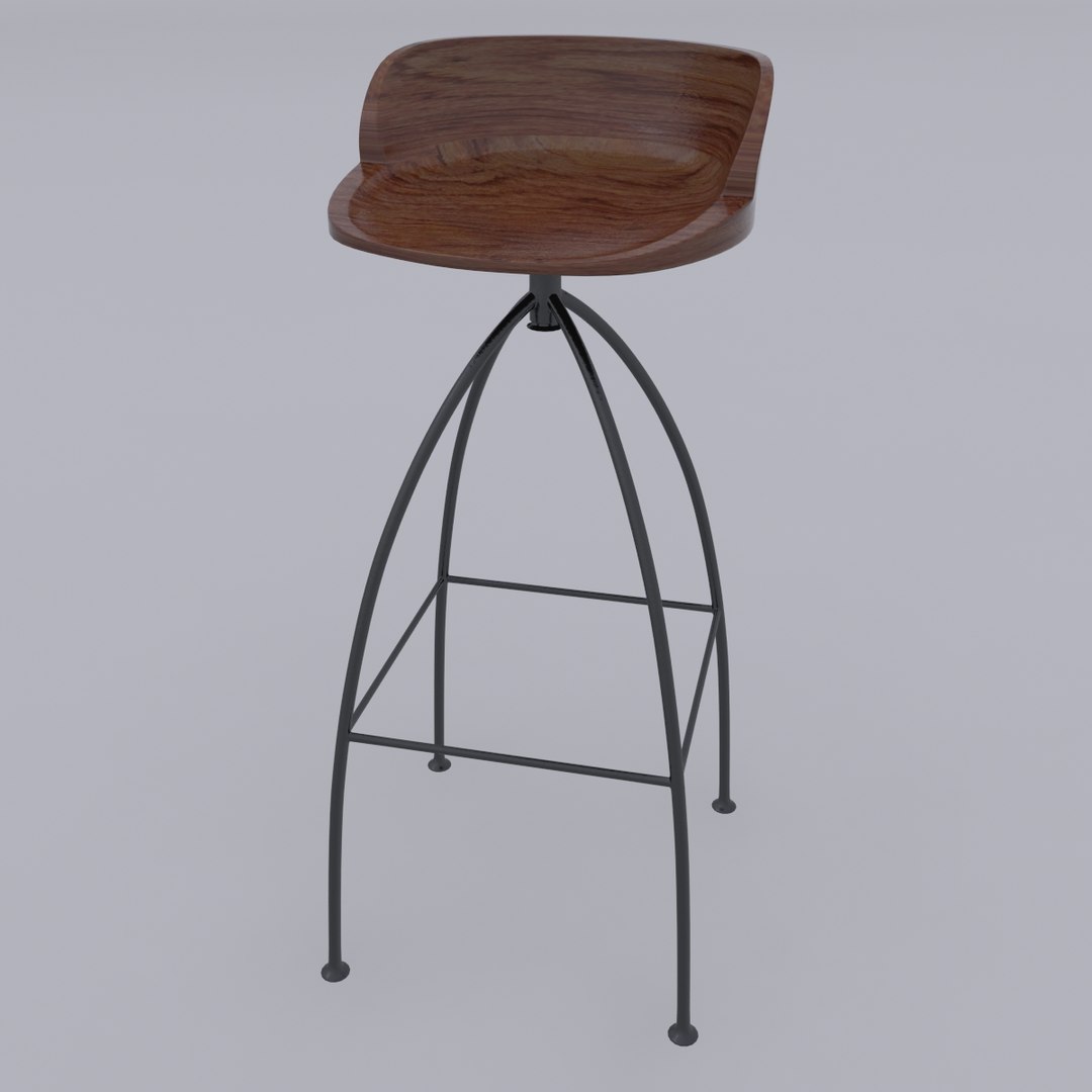 Vintage Barstools 3d Model